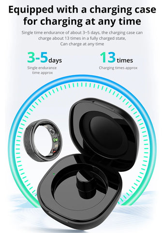 COLMI R10 Smart Ring – Health & Sleep Monitor with Charging Case