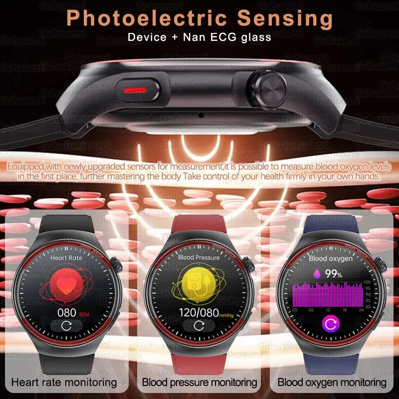 High-End Smart Watch – ECG/PPG, Laser Detection, BT Call, NFC