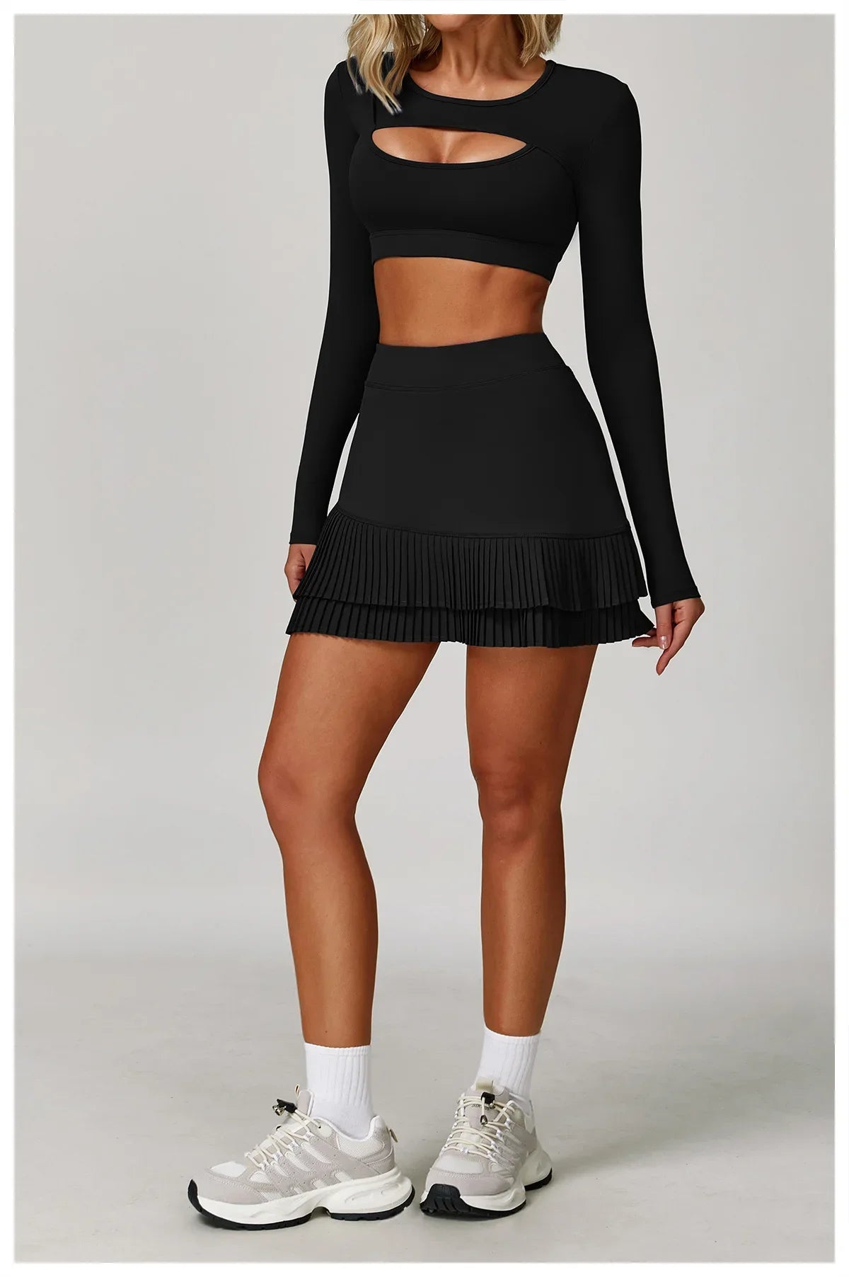 Women’s High Waist Pleated Tennis Skirt – Sports & Workout Skort with Shorts