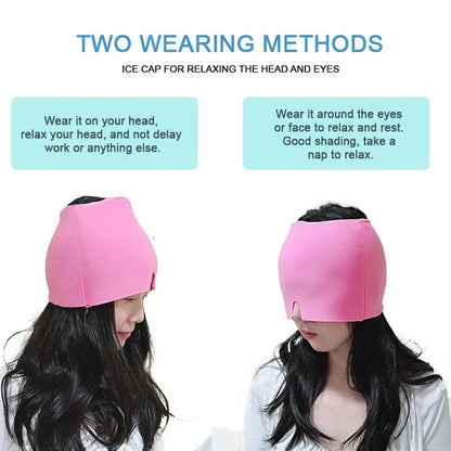 Hot & Cold Gel Head Wrap – Ice Cap Face & Eye Mask for Pain Relief