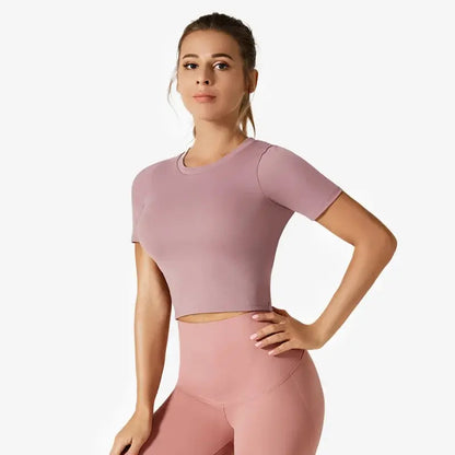 LEOSOXS Women’s Quick-Dry Sports T-Shirt – Breathable Gym & Yoga Top