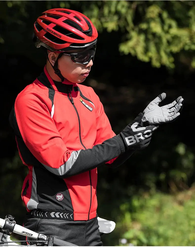 ROCKBROS glovesWaterproof Thermal Cycling Gloves – Touchscreen MTB & Motorcycle Gloves PeakPursuitFitness