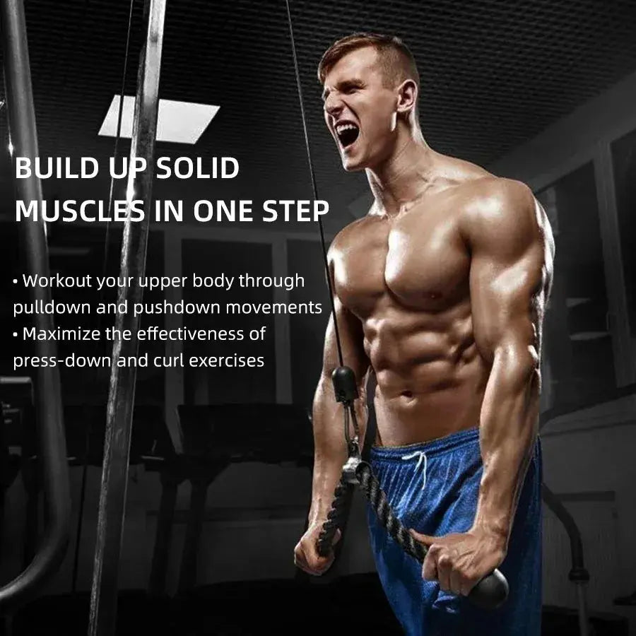 Tricep Rope Cable Attachment – Face Pull & Push Down Gym Accessory