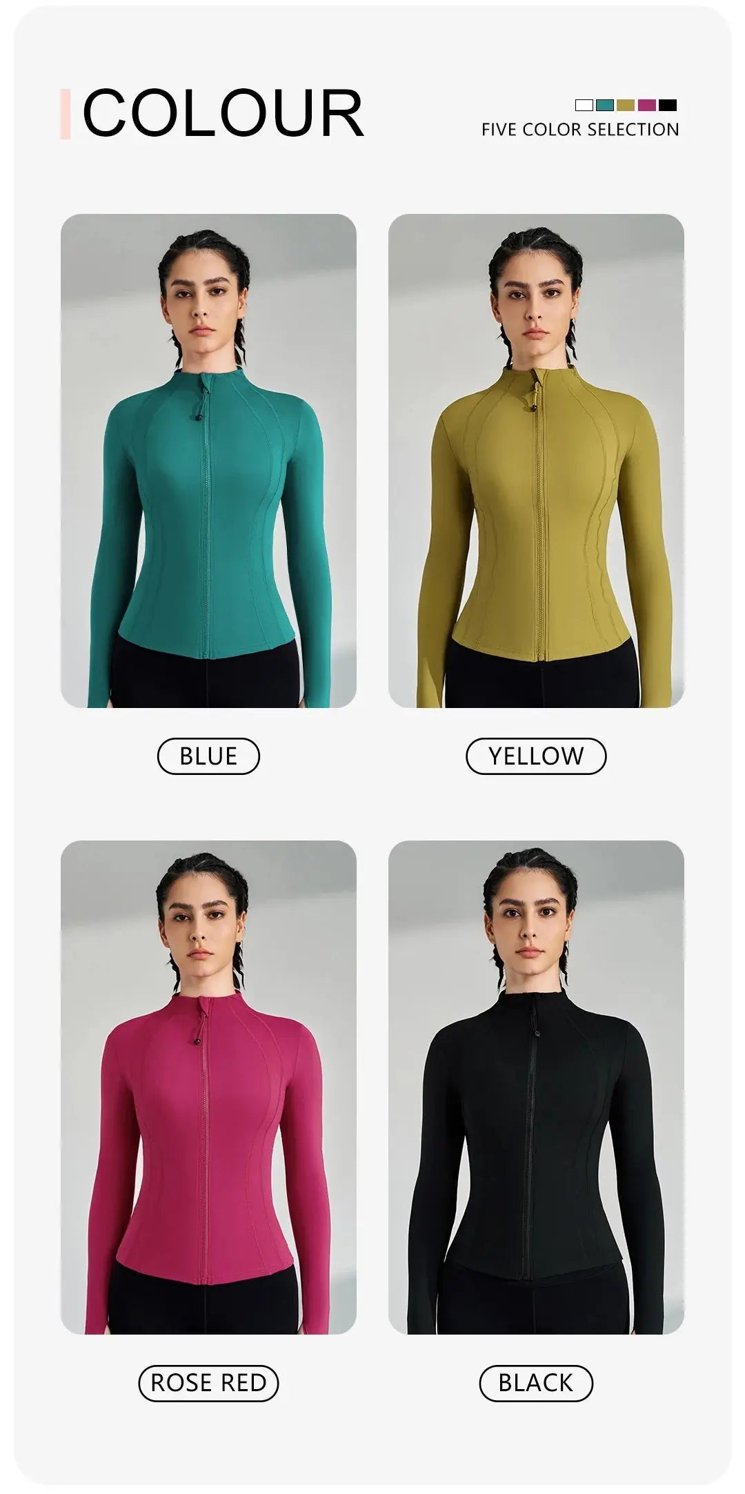 women's yoga jacket – Long Sleeve Fitness Top with Thumbholes PeakPursuitFitness