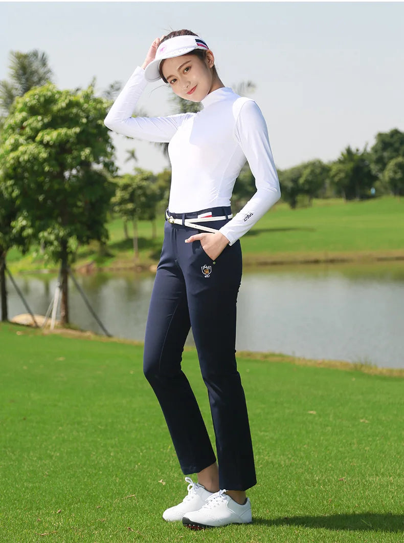 PGM Ice Silk Golf Shirt – UV Protection, Long Sleeve Summer Tee