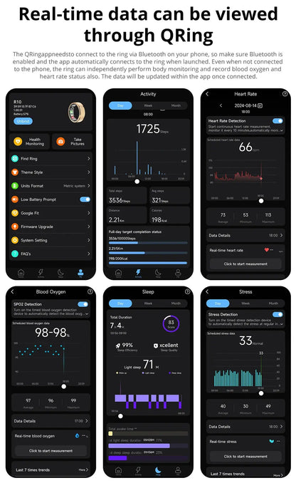 COLMI R10 Smart Ring – Health & Sleep Tracker with Charging Case