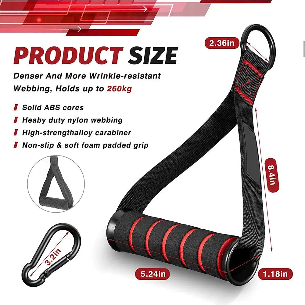 Tricep Rope Cable Attachment – Face Pull & Push Down Gym Accessory