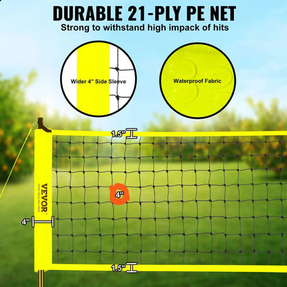 VEVOR Outdoor Volleyball Net Set with Adjustable Poles