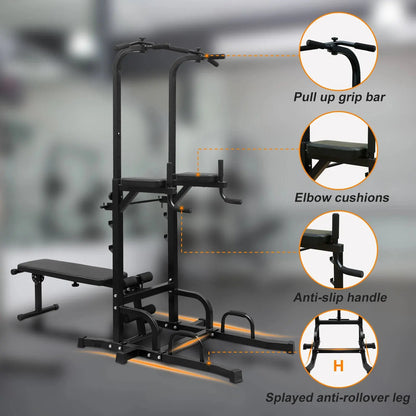 Pull-Up bar & Dip Bar Station – Heavy-Duty Home Gym Fitness Rack