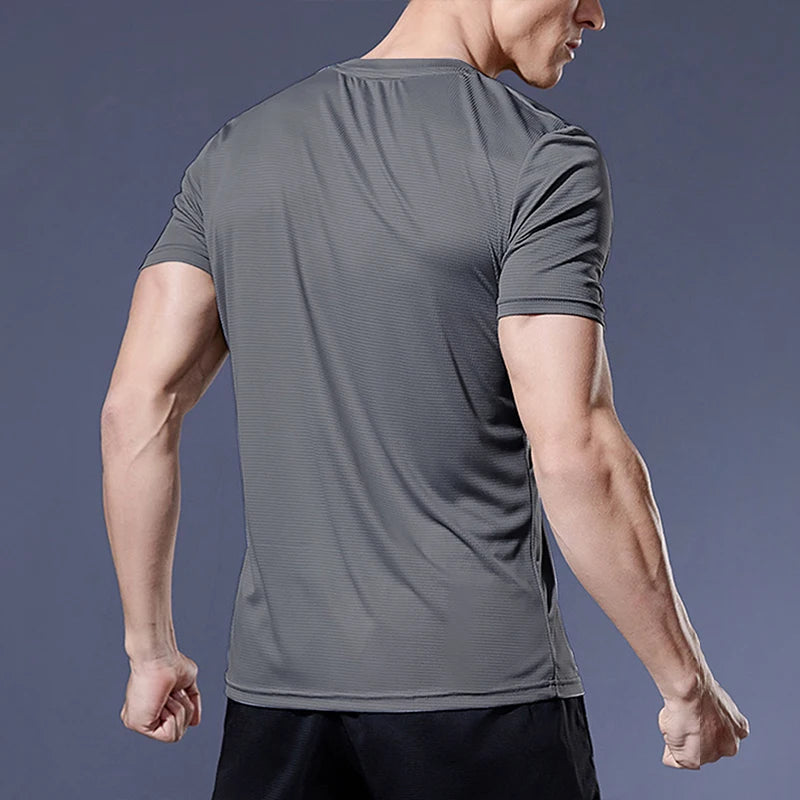 Men’s Quick-Dry Sports T-Shirt – Running, Soccer & Gym Compression Shirt