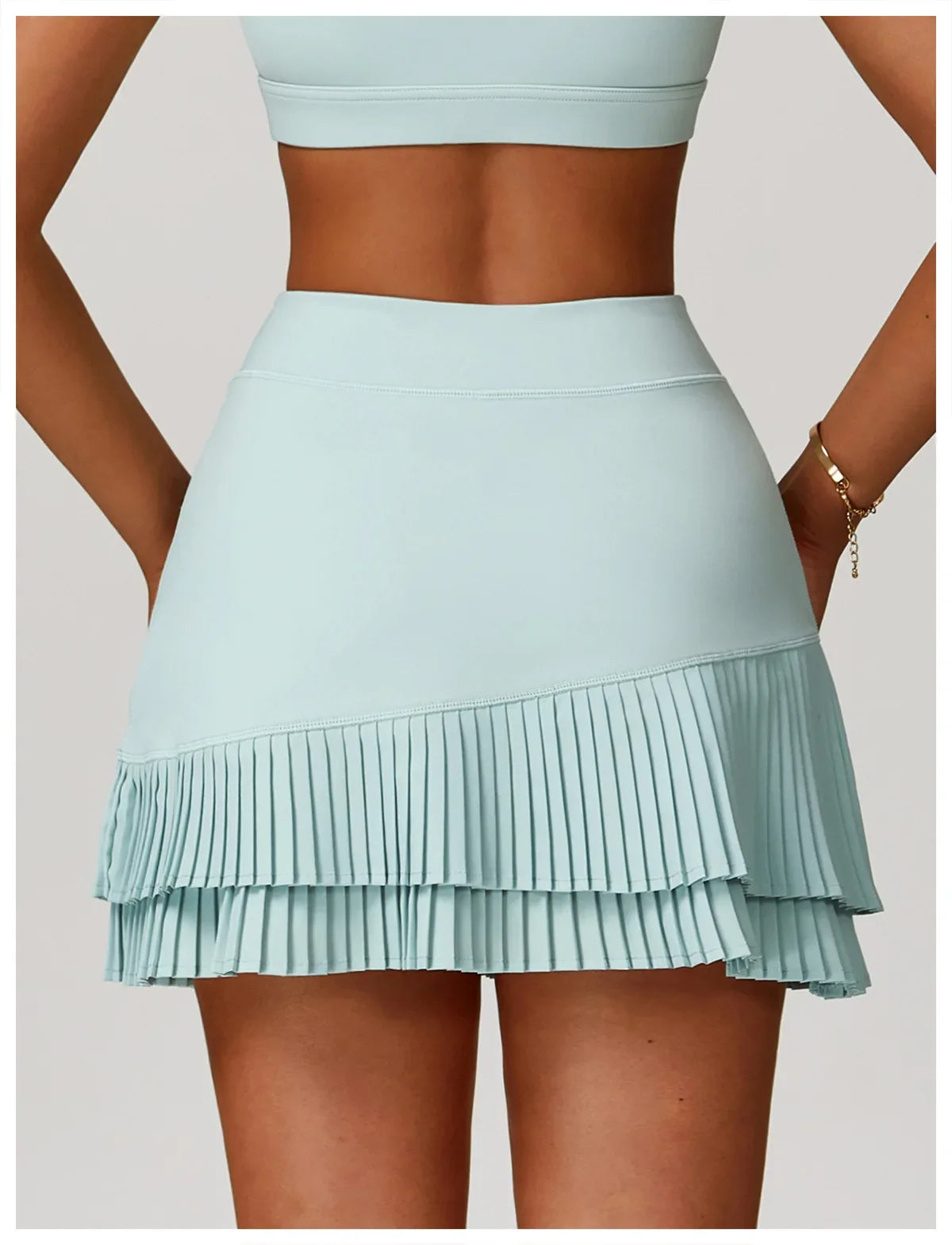 Women’s High Waist Pleated Tennis Skirt – Sports & Workout Skort with Shorts
