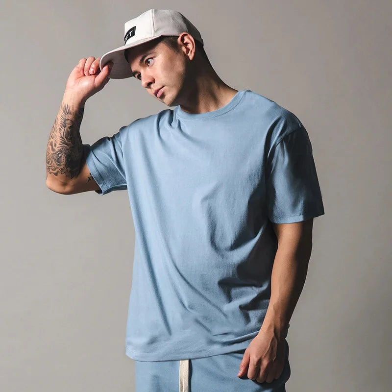 Men’s Cotton Gym T-Shirt – Loose Fit Workout Tee M–XXXL