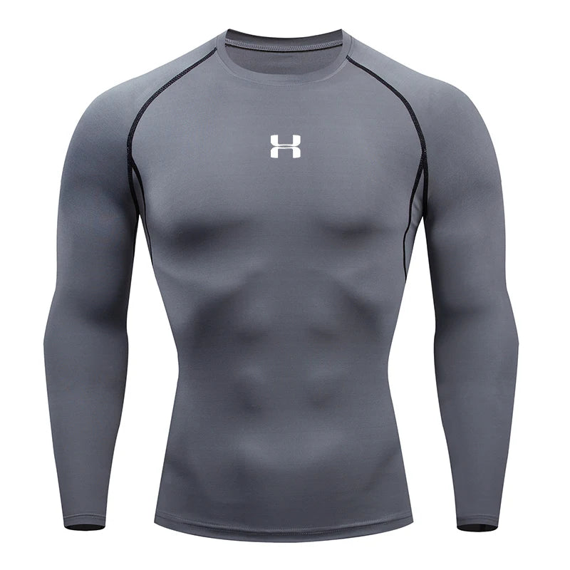 Men’s Long Sleeve Compression Shirt – Athletic Gym & Running Top