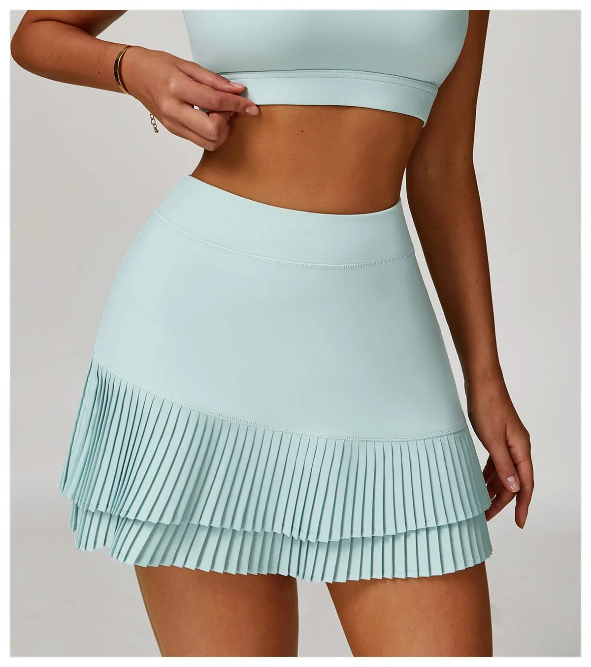 Women’s High Waist Pleated Tennis Skirt – Sports & Workout Skort with Shorts