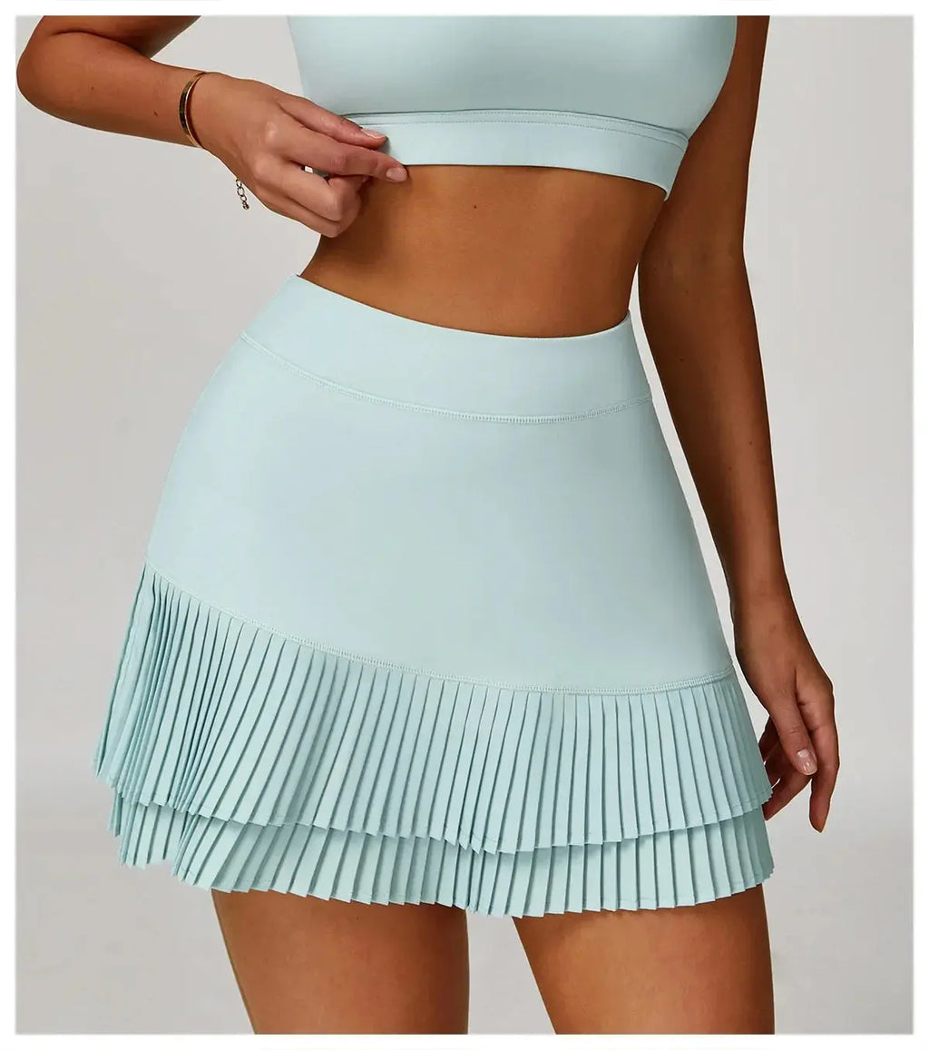 Women's tennis skirt– Sports & Workout Skort with Shorts PeakPursuitFitness