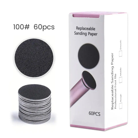 60pcs Sandpaper Discs for Electric Foot File – Callus & Dead Skin Remover