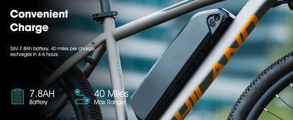 HILAND 26" Electric Mountain Bike – 500W Motor, 20MPH, Removable Battery PeakPursuitFitness