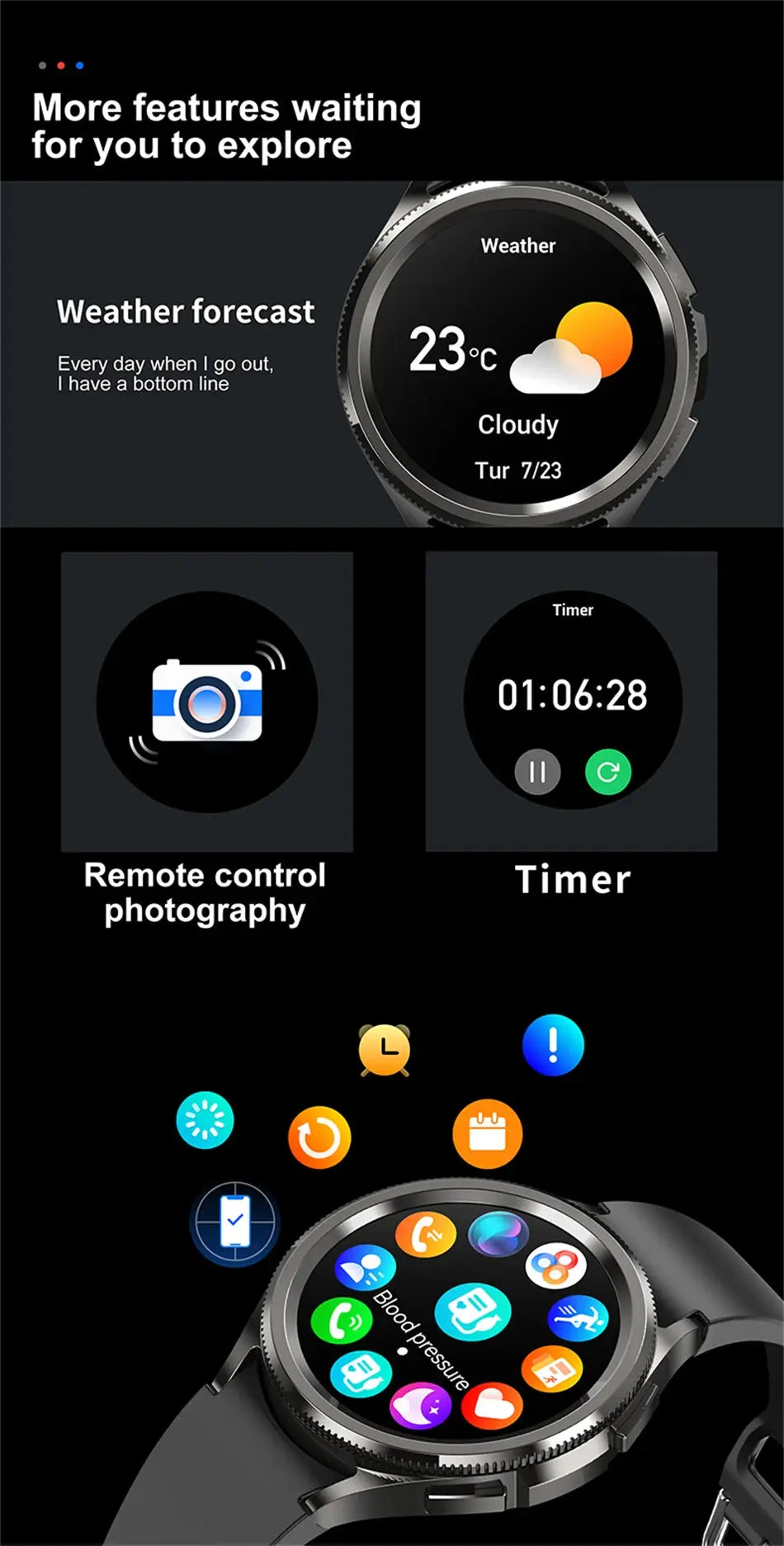 Galaxy Watch6 Classic 2024 GPS Smartwatch with Health & Bluetooth Call
