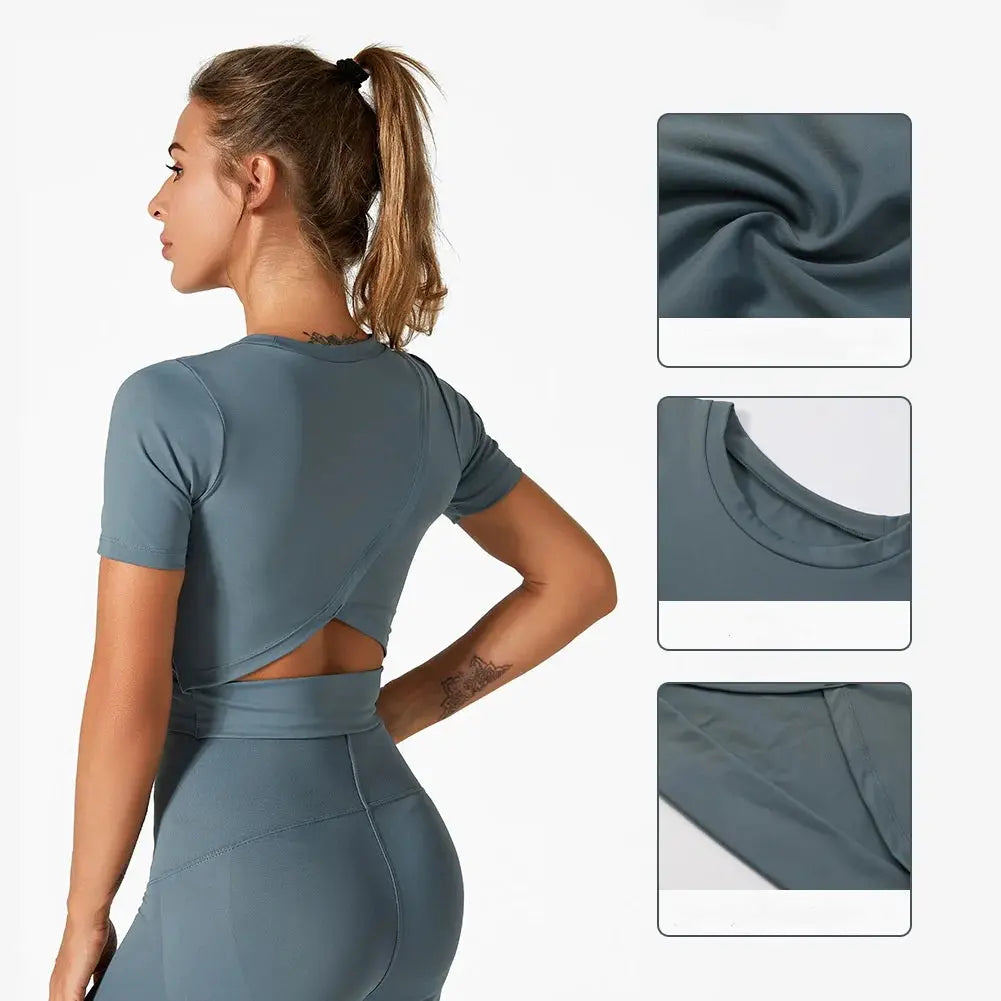 LEOSOXS Women’s Quick-Dry Sports T-Shirt – Breathable Gym & Yoga Top