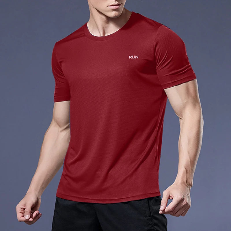 Men’s Quick-Dry Sports T-Shirt – Running, Soccer & Gym Compression Shirt