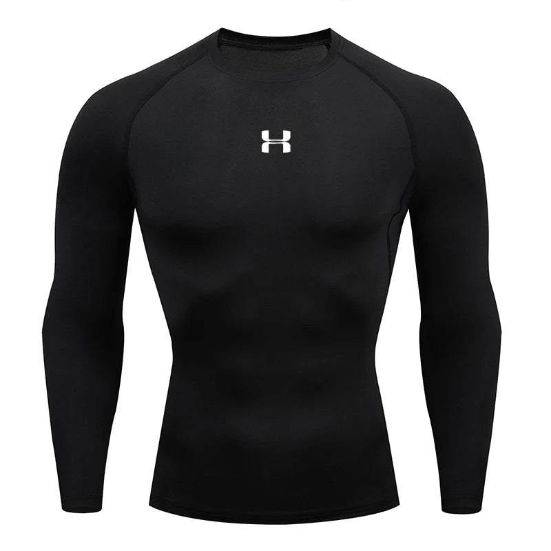 Men’s Long Sleeve Compression Shirt – Athletic Gym & Running Top