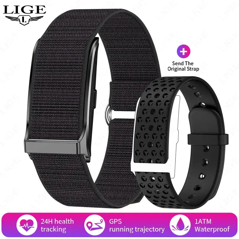LIGE Smart Watch – Waterproof Fitness Tracker with Heart & BP Monitor