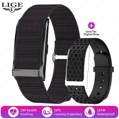 LIGE Smart Watch – Waterproof Fitness Tracker with Heart & BP Monitor