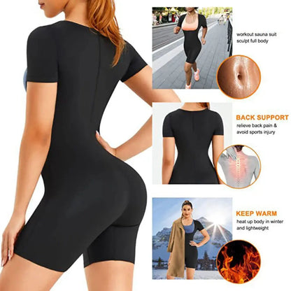 women's sauna suit– Zipper Body Shaper & Sweat Fitness Top