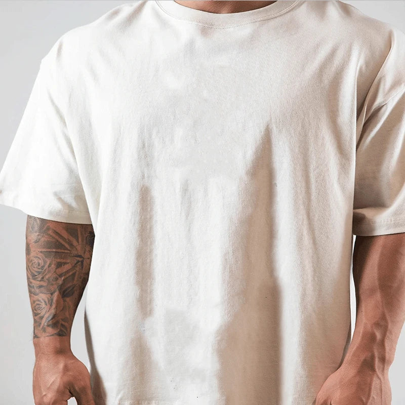Men’s Cotton Gym T-Shirt – Loose Fit Workout Tee M–XXXL