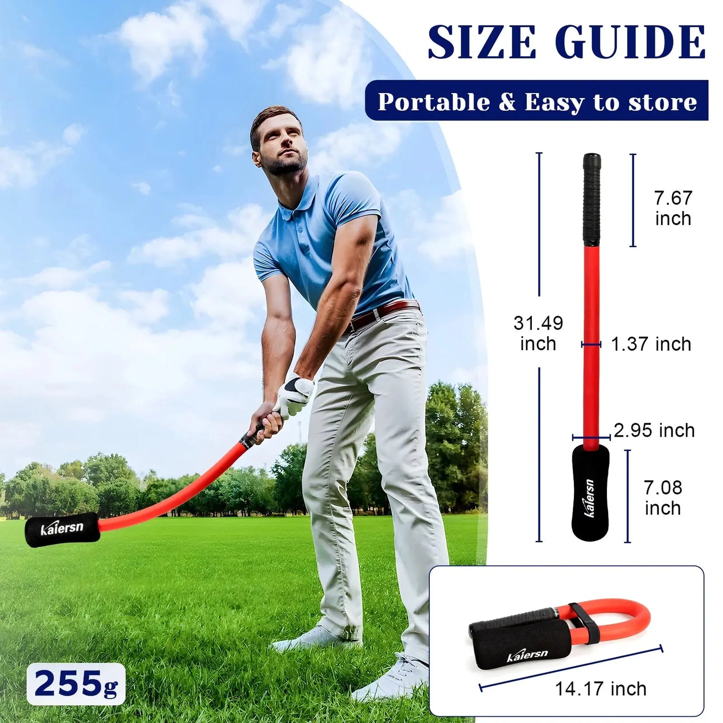 Golf Swing Trainer Aid – Flexibility, Tempo & Strength Warm-Up Stick PeakPursuitFitness