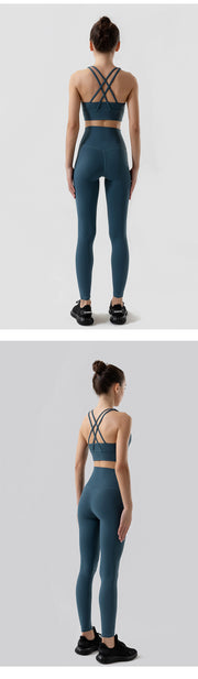 women's yoga sportswear– Fitness Leggings & Bra Top Outfit