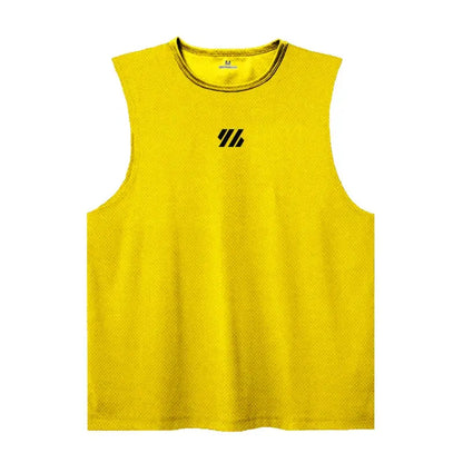Men’s Sleeveless Gym Tank Top – Quick-Dry Mesh Muscle Workout Shirt