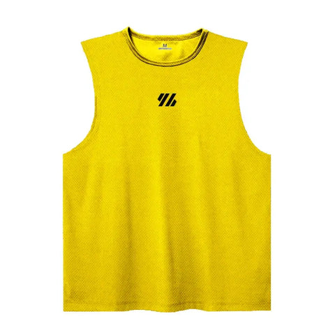 Men’s Sleeveless Gym Tank Top – Quick-Dry Mesh Muscle Workout Shirt