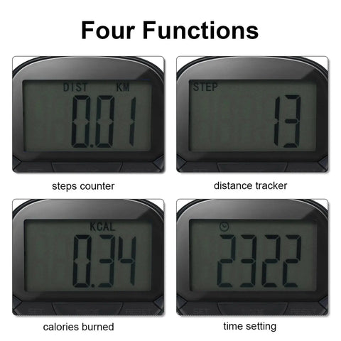 3D Pedometer with Clip – Multi-Function Step Counter & Fitness Tracker
