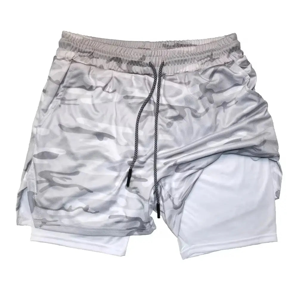 Men’s 2-in-1 Fitness Shorts – Double Layer Gym & Running Wear