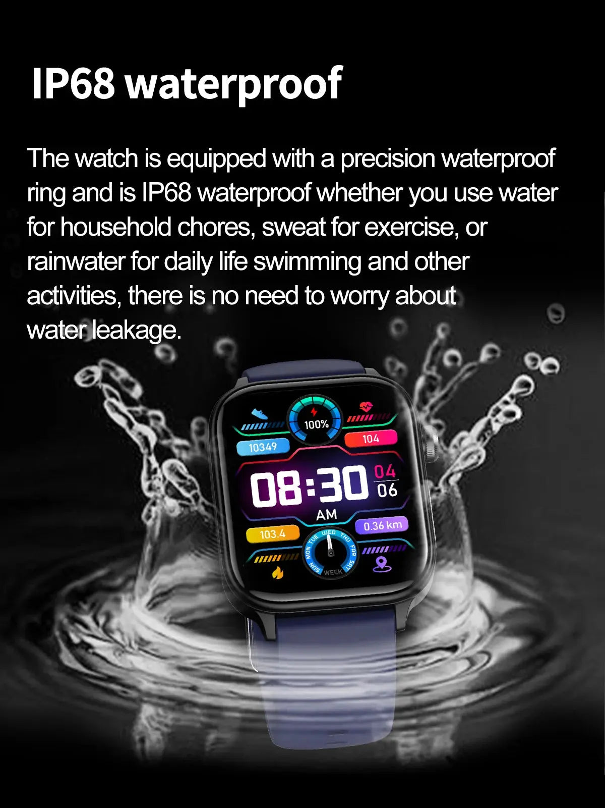 LIGE Smart Watch – ECG+PPG, Blood Lipid & Uric Acid Monitor, BT Call