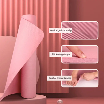 Non-Slip Yoga Mat – Thick Fitness & Exercise Mat for Home Gym