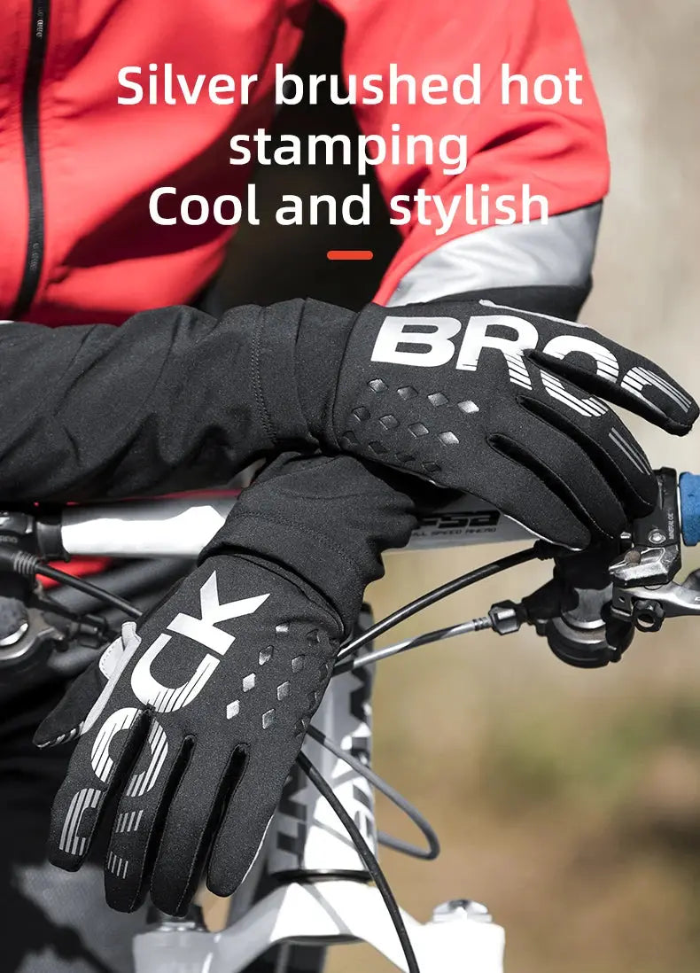 ROCKBROS glovesWaterproof Thermal Cycling Gloves – Touchscreen MTB & Motorcycle Gloves PeakPursuitFitness