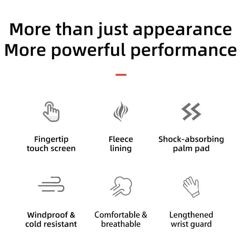 ROCKBROS glovesWaterproof Thermal Cycling Gloves – Touchscreen MTB & Motorcycle Gloves PeakPursuitFitness