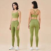 women's yoga sportswear– Fitness Leggings & Bra Top Outfit