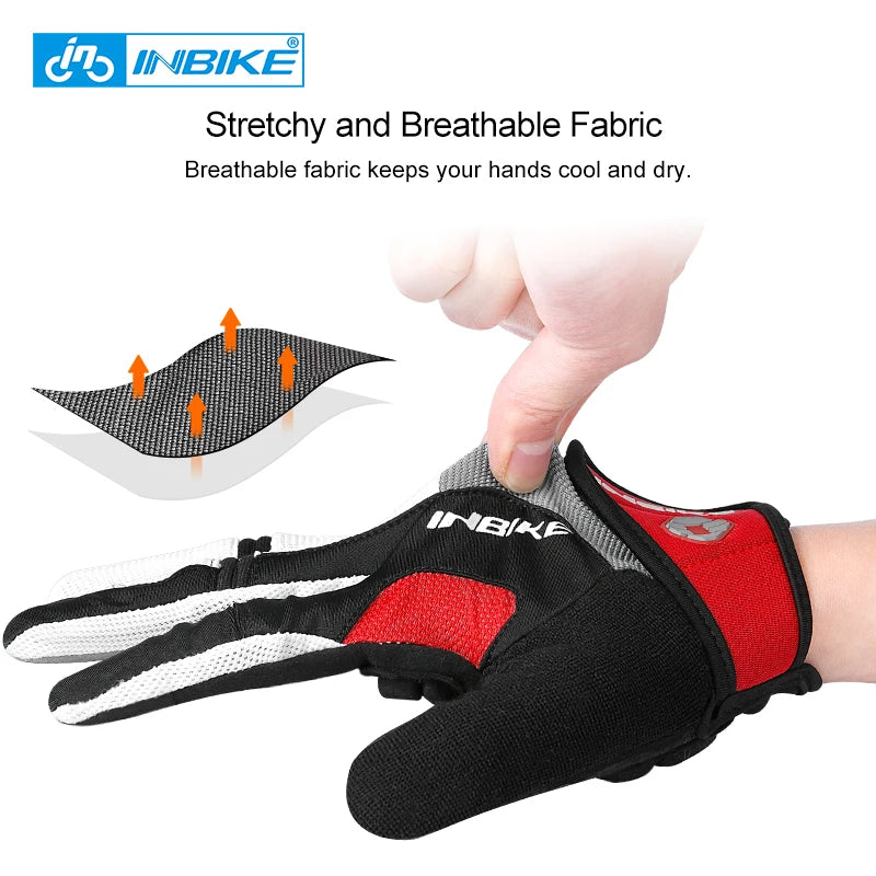 INBIKE Full Finger Cycling Gloves – MTB Touchscreen Bike & Sports Gloves