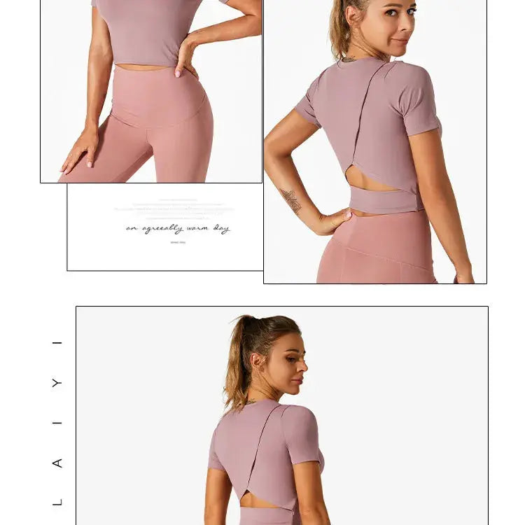 LEOSOXS Women’s Quick-Dry Sports T-Shirt – Breathable Gym & Yoga Top