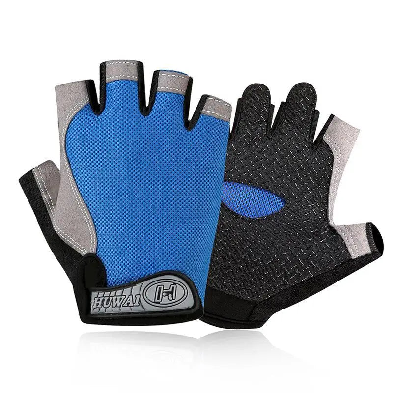 Anti-Slip Half Finger Gym Gloves – Breathable Workout & Cycling Gloves