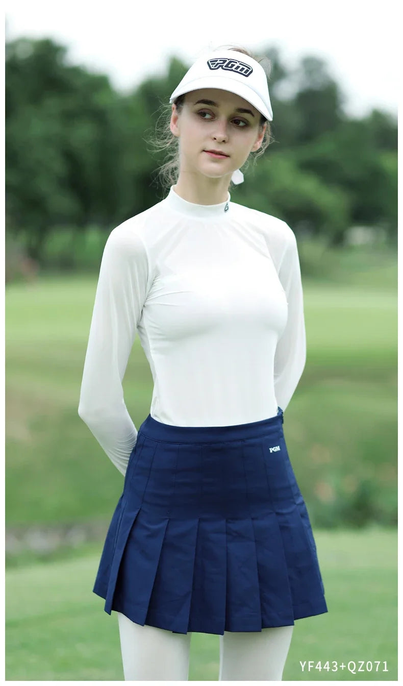 PGM Ice Silk Golf Shirt – UV Protection, Long Sleeve Summer Tee