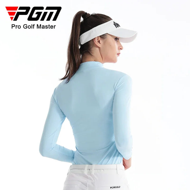 PGM Ice Silk Golf Shirt – UV Protection, Long Sleeve Summer Tee