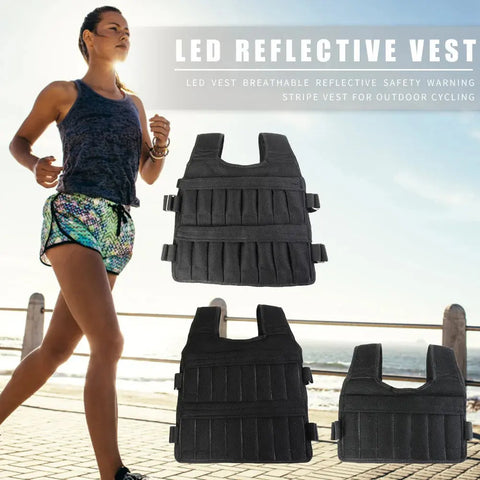 Adjustable Weighted Vest – 3/15/35kg Training Jacket for Running & Workouts