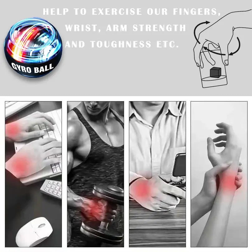 Gyroball Wrist Trainer – Powerball Forearm & Hand Exerciser
