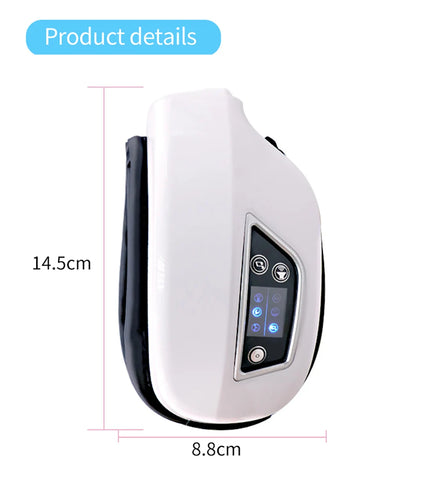 6D Smart Eye Massager – Vibration, Airbag Compress & Bluetooth Music