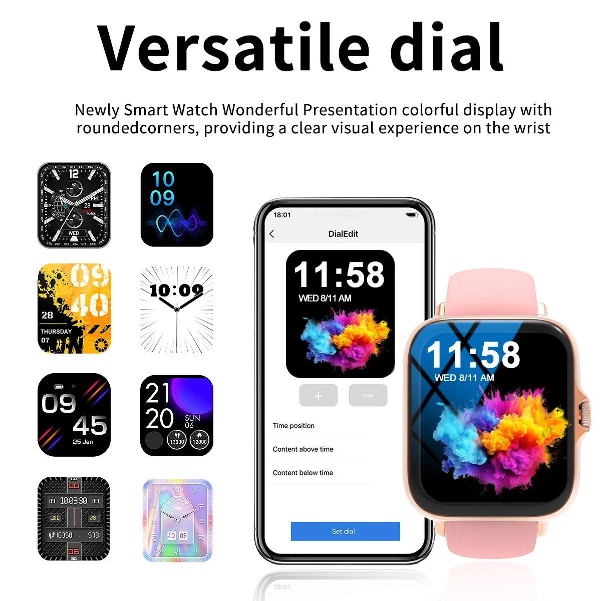 Smart Watch with Multi-Sport Modes & Message Reminders