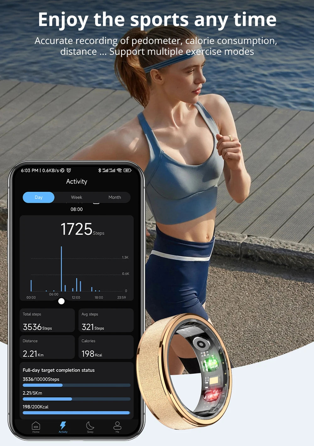 COLMI R10 Smart Ring – Health & Sleep Monitor with Charging Case